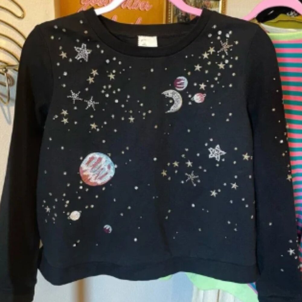 Anthropologie Stargazer Celestial Sweatshirt